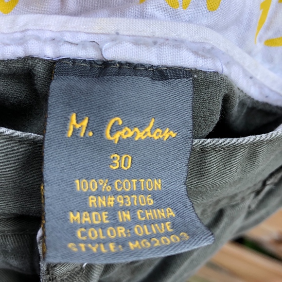 M. Gordon Cargo Short Military Green - Picture 6 of 6